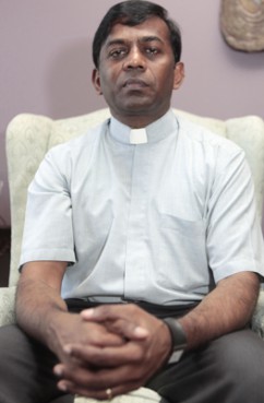 (RNS3-MAY05) The Rev. James Selvaraj, who was accused of endangering a child in 2006, was cleared by a grand jury but is still waiting to have his case resolved by the Vatican and the Diocese of Trenton, N.J. For use with RNS-ACCUSED-PRIESTS, transmitted May 5, 2010. RNS photo by David Jolkovski. 