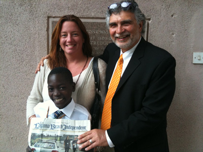 (RNS1-JUNE25) Journalists Cathleen Falsani and husband Maurice Possley with their adopted son, Vasco. For use with RNS-LETTER-MADONNA, transmitted June 25, 2010. Religion News Service photo courtesy of Cathleen Falsani. 