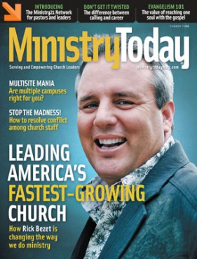 (RNS3-JUL12) Circulation of Ministry Today magazine is holding steady at 21,000, down from 30,000. For use with RNS-NICHE-MAGS, transmitted July 12, 2010. RNS photo courtesy Strang Communications. 