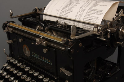 (RNS2-NOV08) A typewriters used in Steven Spielberg's film, 