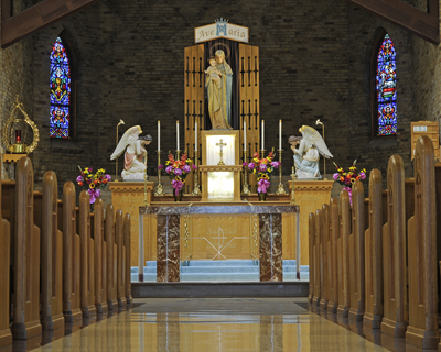 (RNS2-DEC15) The Roman Catholic Diocese of Green Bay, Wis., has approved as authentic an apparition of the Virgin Mary to Adele Brise in 1859 at the Shrine of Our Lady of Good Help in Champion, Wis. For use with RNS-MARY-VISION, transmitted Dec. 15, 2010. RNS photo courtesy Jim Marsala/The Shrine of Our Lady of Good Help. 