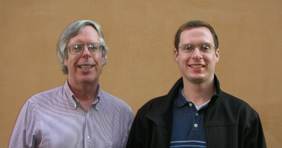 (RNS1-FEB24) Psychologist Robert D. Enright, who pioneered the scientific study of forgiveness, with his son and collaborator, philosophy student Kevin Enright. For use  with RNS-ENRIGHT-FORGIVE, transmitted Feb. 24, 2011. RNS photo by Francis X. Rocca. 