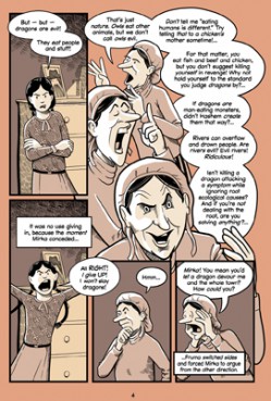 (RNS2-FEB02) The Hereville comic by artist Barry Deutsch centers around an 11-year-old Orthodox Jewish girl who battles trolls and her tough-minded but loving stepmother. For use with RNS-JEWISH-COMIC, transmitted Feb. 2, 2011. RNS photo courtesy Barry Deutsch. 