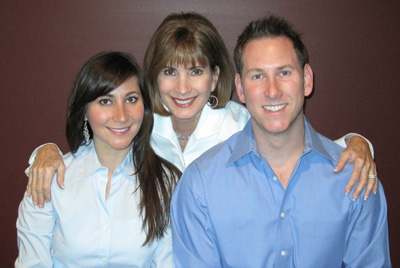 (RNS2-MAR08) Danielle and Brad Weisberg created the new website TheJMom.com after their mother, Barbara (center), tried to find Brad potential dates using an online dating service. For use with RNS-JEWISH-MOM, transmitted March 8, 2011. RNS photo courtesy TheJMom.com. 