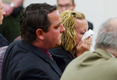 (RNS2-SEPT30) Dale and Shannon Hickman of Oregon City, Ore., were found guilty of second-degree manslaughter in the faith-healing death of their newborn son, David. For use with RNS-HEALING-VERDICT, transmitted Sept. 30, 2011. RNs photo by Brent Wojahn/The Oregonian. 