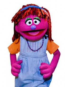 (RNS1-OCT13) Sesame Street has introduced a new character, Lily, whose family suffers from hunger and food insecurity. For use with RNS-CHILD-POVERTY, transmitted Oct. 13, 2011. RNS photo courtesy Sesame Workshop. 