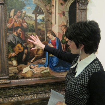 (RNS2-NOV21) Erin R. Jones, director of the Museum and Gallery at Bob Jones University and wife of BJU President Stephen Jones, has forged relationships with other museums to share the university's renowned collection of Renaissance religious art. For use with RNS-BJU-ART, transmitted Nov. 21, 2011. RNS photo by David Gibson. 