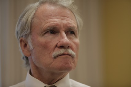 (RNS1-DEC09) Oregon Gov. John Kitzhaber declared a moratorium on executions while he remains in office and called for a statewide debate over Oregon's capital punishment system. That has left some death row inmates in limbo. For use with RNS-DEATHROW-LIMBO, transmitted Dec. 9, 2011. RNS photo by Jamie Francis/The Oregonian. 