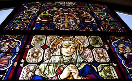 The new Maryrest Masuoleum in Mahwah, NJ, is decorated with almost 100 year old stained glass windows taken from the Sacred Heart church and painstakingly restored and reinstalled in a facility that will open next month. 