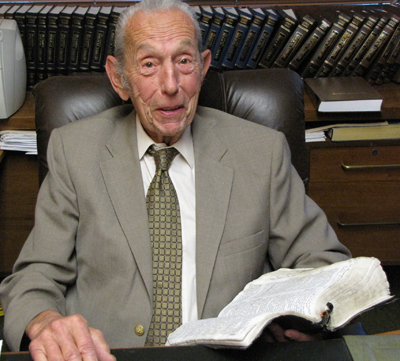 (RNS) California radio evangelist Harold Camping said the world will end on May 21, 2011 -- a figure he based, in part, on when he believes Noah entered the ark. RNS file photo by Kimberly Winston. 