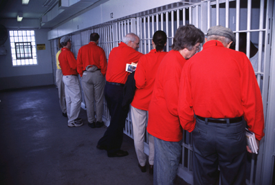 Volunteer chaplains visit prisoners. 
