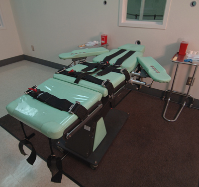 San Quentin death chamber. Photo courtesy California Department of Corrections