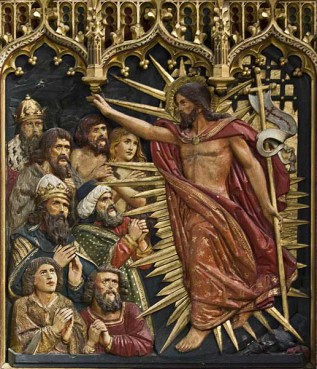An altar reredos at All Souls College Chapel in Oxford, England, depicts Jesus freeing the Jewish Patriarchs in hell. 