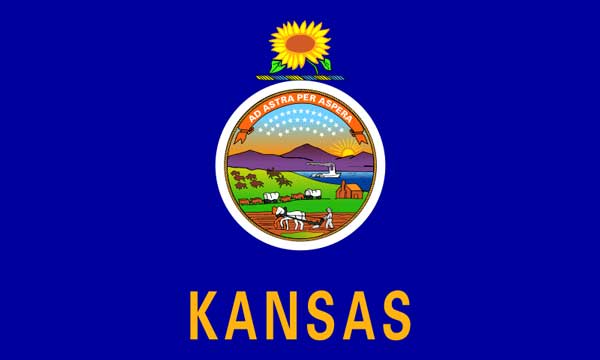 RNS photo courtesy Wikimedia Commons/public domain (http://commons.wikimedia.org/wiki/File:Flag_of_Kansas.svg)