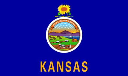Kansas state flag. 