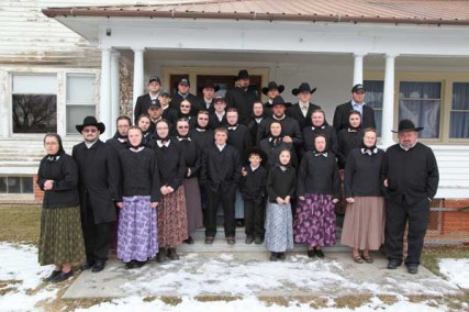 Members of a Hutterite colony in Montana that's the focus of a new National Geographic reality show say the series is a ``distorted and exploitative'' depiction of their life that is not what the producers promised. King Colony, Montana: The entire family outside of a house for a group photo. 