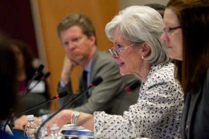 April 04, 2012 - Washington, DC - Kathleen Sebelius, Secretary of Health and Human Services (HHS) attends the Full Council Meeting of the United States Interagency Council of Homelessness (USICH).  