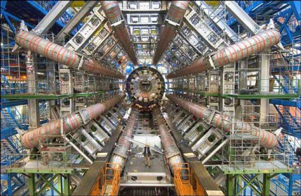The Large Hadron Collider (LHC) is a particle accelerator and collider located at CERN, near Geneva, Switzerland.  The collider produces the elusive Higgs boson ? often dubbed the God Particle ? the observation of which could confirm the predictions and 'missing links' in the Standard Model of physics, and explain how other elementary particles acquire properties such as mass.   