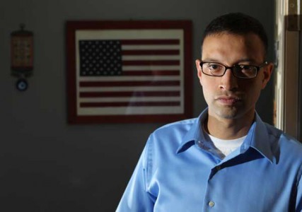 Syed Farhaj Hassan, 35, who is now the first-named plaintiff in a lawsuit filed last week by Muslims Advocates group (on behalf of NJ Muslims) vs. the NYPD is photographed in his home in Helmetta, NJ on June 15, 2012. 