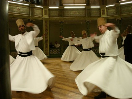 Whirling Dervishes Ceremony in Istanbul (Turkey, 2005).   