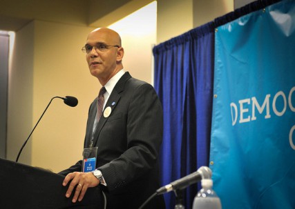 Rev. Derrick Harkins, the DNCs' director of religious outreach, speaks during the 2012 Democratic National Convention.   