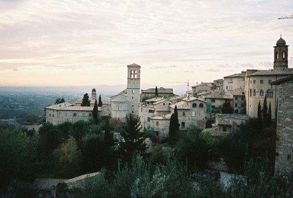 A view of Assisi, Italy.   