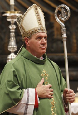 Archbishop Joseph W. Tobin is seen here during his bishop's ordination at St. Peter's Basilica on Oct. 9, 2010. 