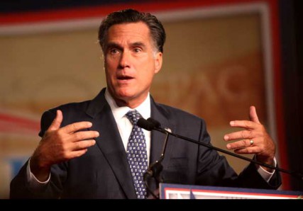 Former Governor Mitt Romney speaking at CPAC FL in Orlando, Florida. 