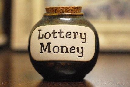 A lottery money jar.  **Note: This image is unavailable to download.  