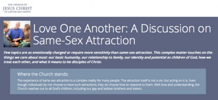 The Mormon church is not changing its tune about homosexuality, but it has launched a new website to alter the tone.  