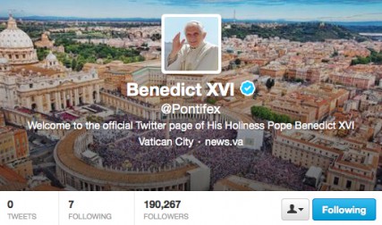 The Vatican has unveiled Pope Benedict XVI's official Twitter account and announced plans to launch an official papal app for smartphones.  