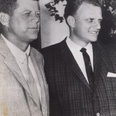 Shortly before his inauguration as the first Roman Catholic to be elected President of the United States, John F. Kennedy welcomed evangelist Billy Graham at his Palm Beach home for an afternoon of discussion and golf.