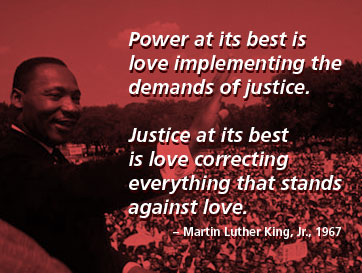 Martin luther king love power justice