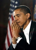 Obama praying courtesy of Regina's Family Seasons
