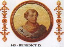 Portrait of Pope Benedict IX in the Basilica of Saint Paul Outside the Walls, Rome.  RNS photo courtesy Wikimedia Commons/Public Domain (http://bit.ly/YVXkjo)