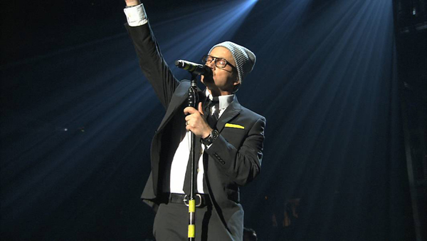 Christian recording artist TobyMac’s blend of rap, hip-hop, rock and soul raced up the charts last year and shattered many stereotypes along the way. He performs here during a concert in Jacksonville, Fla. for the “WinterJam 2013” tour. RNS photo courtesy Religion & Ethics Newsweekly.