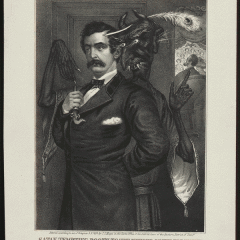 Satan tempting Booth to murder President Abraham Lincoln, [Magee Portrait of Booth]. Photo courtesy Library of Congress, Rare Book and Special Collections Division, Alfred Whital Stern Collection of Lincolniana 