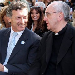 Buenos Aires (April 22, 2009) - The mayor of Buenos Aires Mauricio Macri (left) participates in a Mass for education given by Argentinian Cardinal Jorge Bergoglio (right). Photo courtesy Mauricio Macri by Sandra Hernandez (GCBA) via Flickr (http://flic.kr/p/7ATUCt)