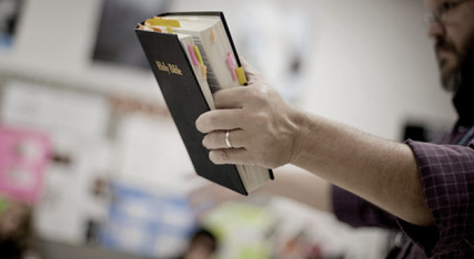 A Bible class at Woodland High School in Cartersville, Ga. Courtesy of Associated Press
