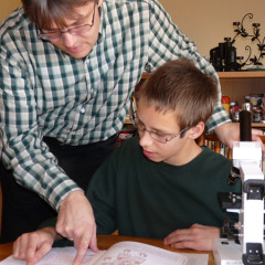 “In Germany there is basically religious freedom, but it ends at least with teaching the children,” Uwe Romeike (pictured here teaching his son) says in a video produced by the Home School Legal Defense Association, the Christian organization providing the family’s legal support. Photo courtesy Home School Legal Defense Association