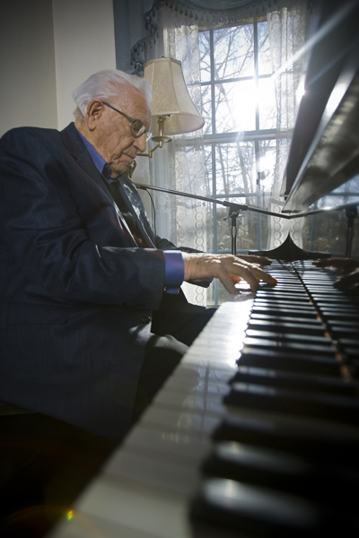 Grammy-winning gospel singer George Beverly Shea (pictured here playing the piano in 2008) has died at 104 – a life as full as it was long for the man behind the booming voice that for decades rang out at Billy Graham’s crusades, and then years after Graham stopped holding big public events. Photo courtesy Billy Graham Evangelistic Association