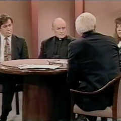 "Donahue" show about clergy sex abuse in 1993 screenshot courtesy YouTube