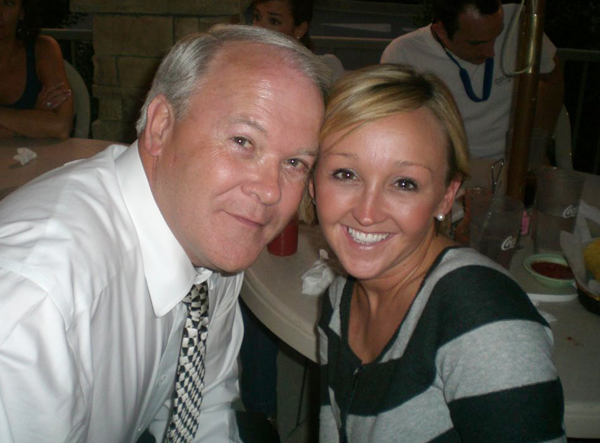 The Rev. Frank Page, former president of the Southern Baptist Convention, with his daughter Melissa Page Strange, 32, who took her own life in 2009. Photo courtesy Frank Page