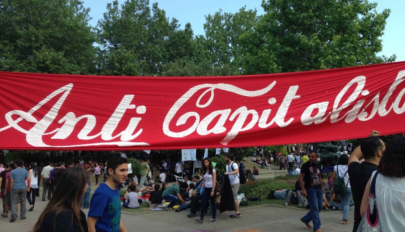 Anti-Capitalist sign at Gezi Park