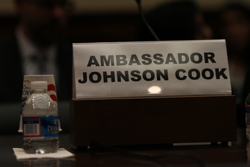 Ambassador-at-Large for International Religious Freedom Suzan Johnson Cook skipped the first-ever hearing on the International Religious Freedom Act. RNS photo courtesy House Committee on Government Oversight.