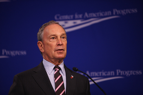 Michael Bloomberg speaks in April 2009.