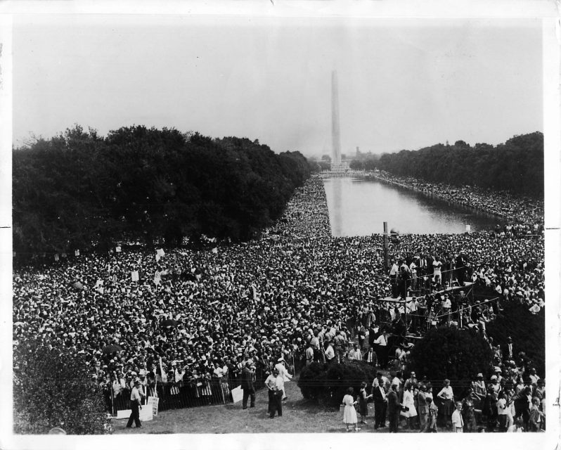 On Aug. 28, 1963, the Rev. Martin Luther King Jr. addressed the crowd gathered during the March on Washington, delivering his “I Have a Dream” speech. RNS file photo