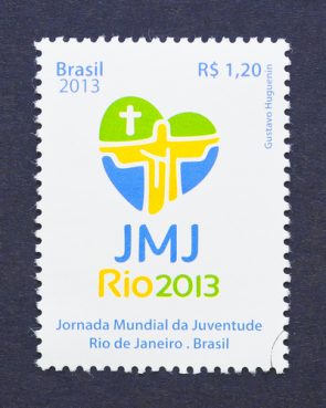 Brazilian postage stamp commemorating World Youth Day in Rio this week.