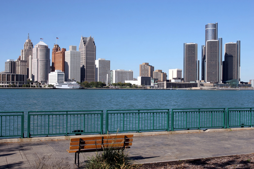View of the Detroit skyline
