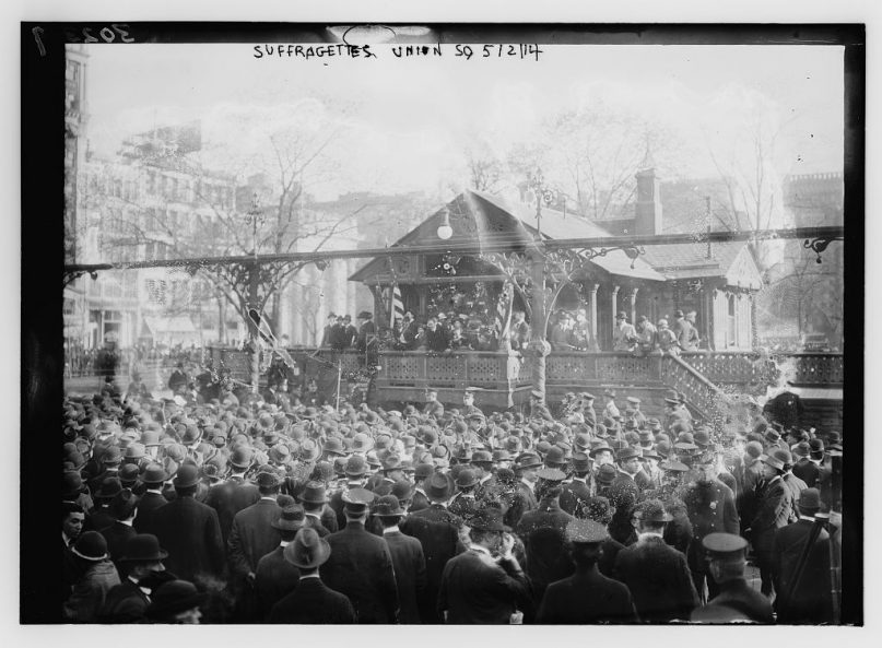 A labor union demonstration, Union Square, New York City (1914)
